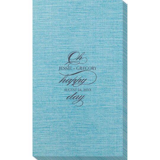 Romantic Oh Happy Day Bamboo Luxe Guest Towels